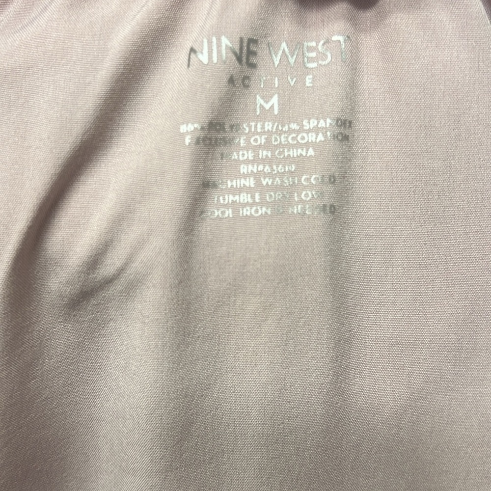 30. Nine West Active Quarter Zip Pullover Wind Breaker, Pink, Size Med. Like New - Picture 8 of 8